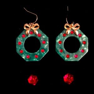 Festive Christmas earrings- two pair.
